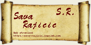 Sava Rajičić vizit kartica